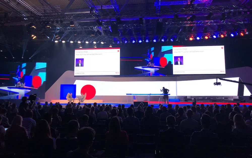 Audience watching a session on the DMEXCO 2018 Congress Stage
