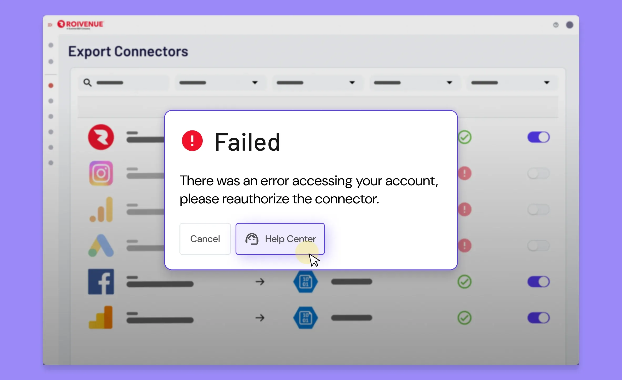 Error description, advise