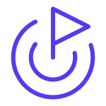 goal flag with concentric circles