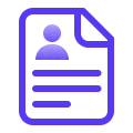 CV with person icon