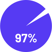 pie chart 97%