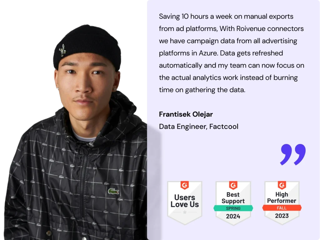 data analyst with quote on right side
