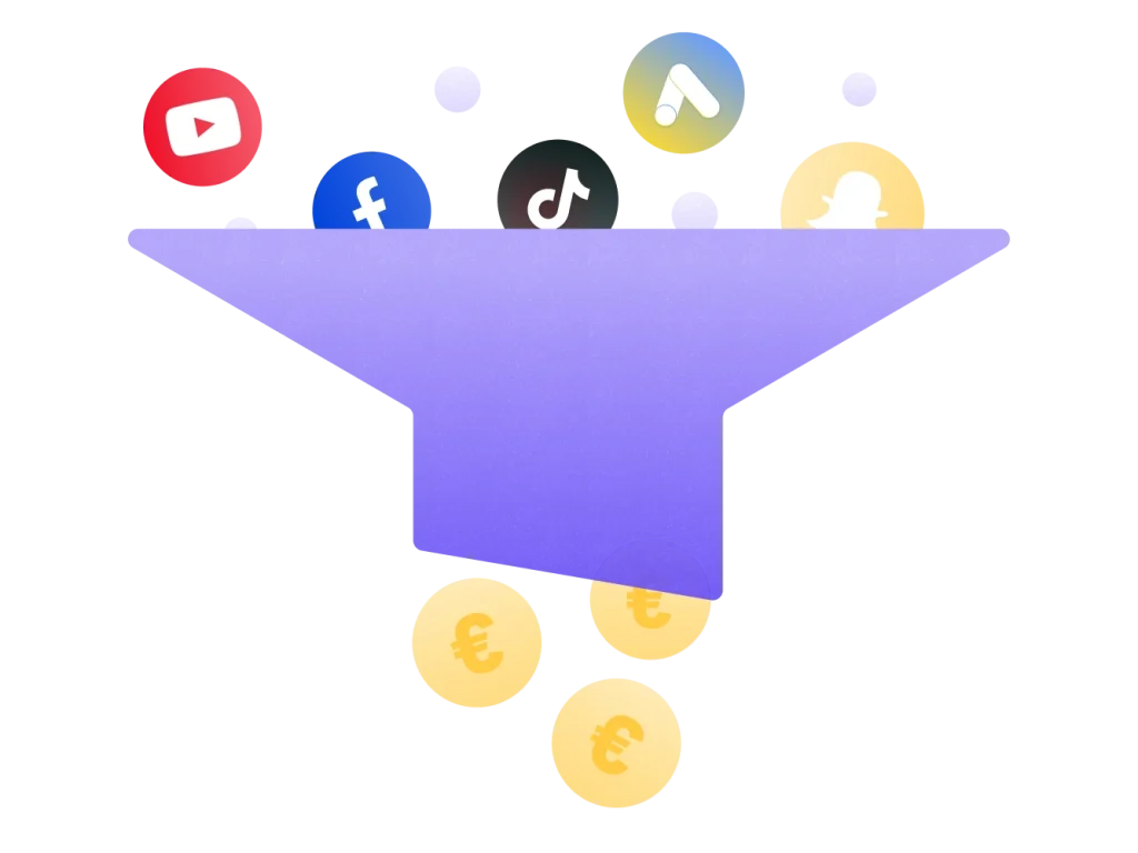 Upper-funnel platforms going into a funnel, transforming into money