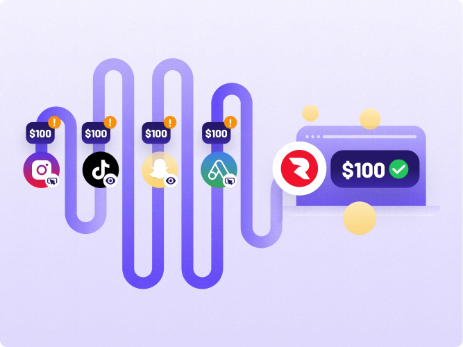 Attribution, platforms reports, customer journey Instagram, TikTok, Snapchat, Google Ads-attributed, purchase